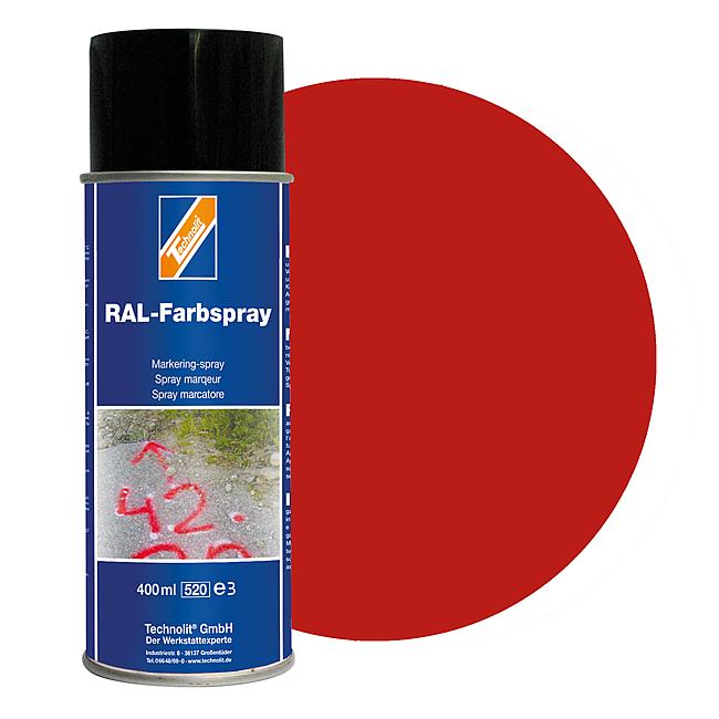 RAL-Farbspray seidenmatt, RAL 3000 (feuerrot), 400 ml