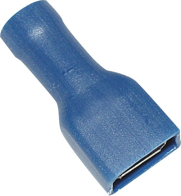 Flachsteckh&#252;lse, blau/6,3 x 0,8 mm, 100 Stck.