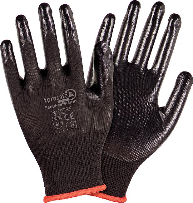 SecuFeel&#174; Grip black, Gr&#246;&#223;e: 7